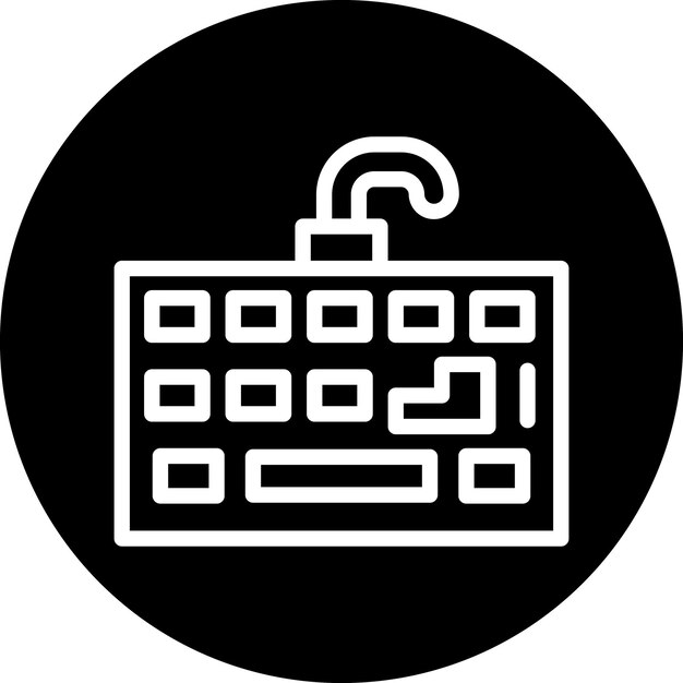 Векторный дизайн стиля иконки клавиатуры