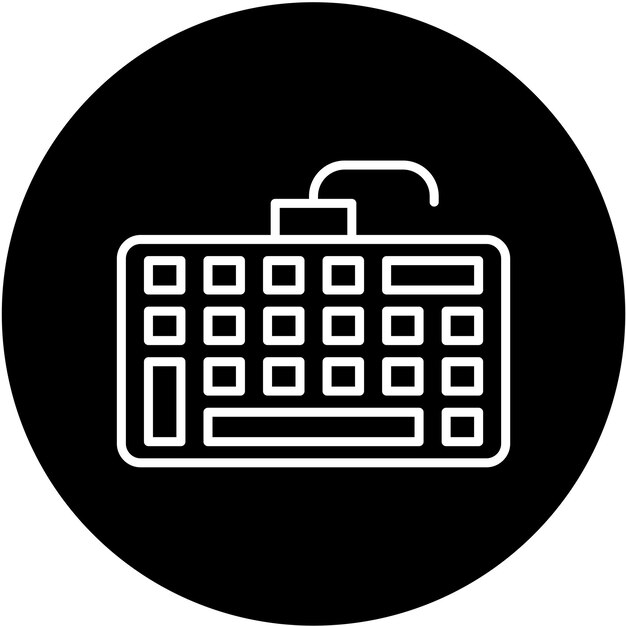 Векторный дизайн стиля иконки клавиатуры