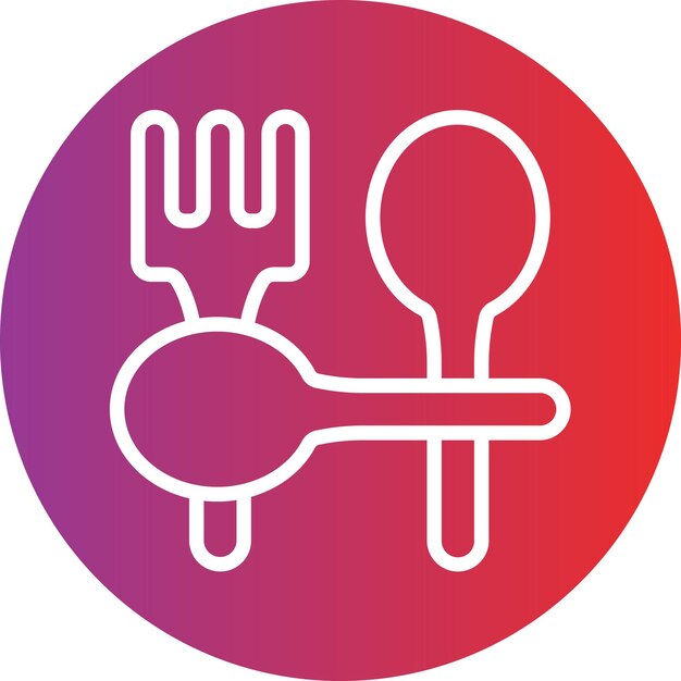 Vector vector design knife and fork icon style