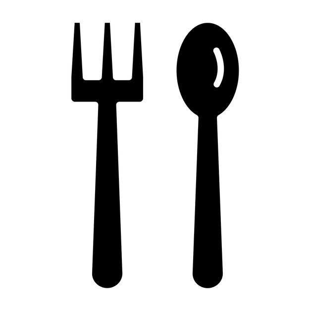 Vector vector design knife and fork icon style