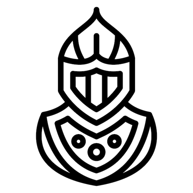 Vector vector design knight icon stijl