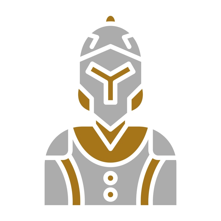 Вектор векторный дизайн knight icon style