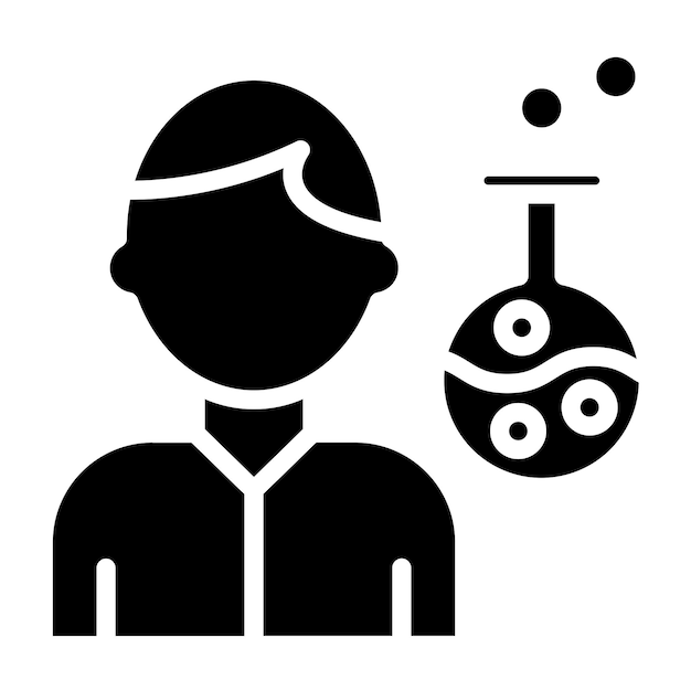 Vector Design Lab Technician Icon Stijl