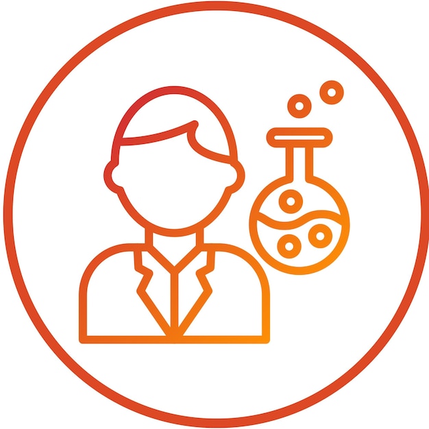 Vector Design Laboratorium Technicus Icon Stijl