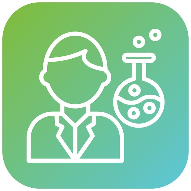 Vector Design Laboratorium Technicus Icon Stijl