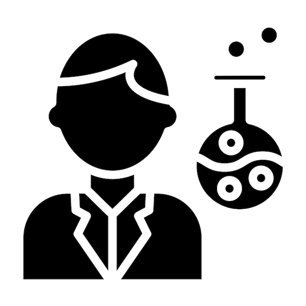 Vector Design Laboratorium Technicus Icon Stijl