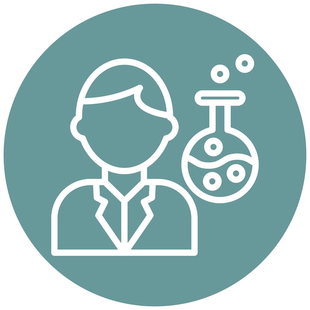 Vector Design Laboratorium Technicus Icon Stijl