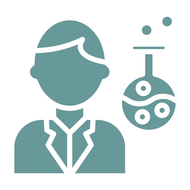 Vector Design Laboratorium Technicus Icon Stijl