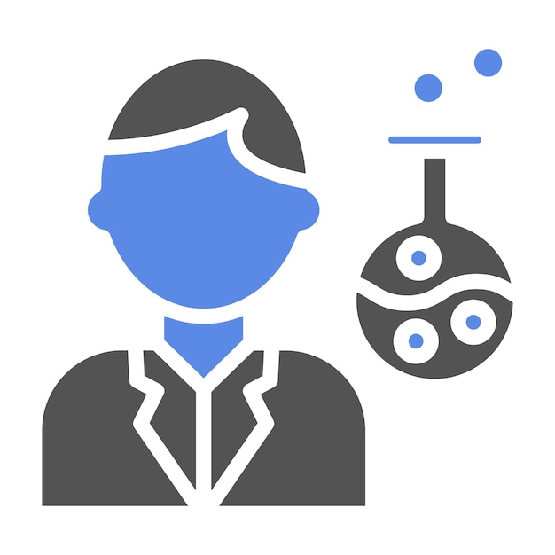 Vector Design Laboratorium Technicus Icon Stijl