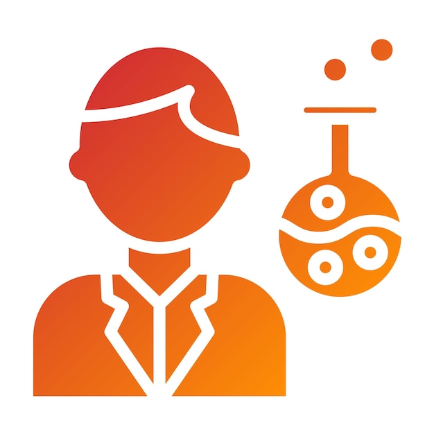 Vector Design Laboratorium Technicus Icon Stijl