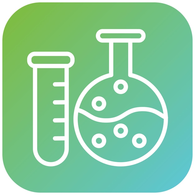 Vector Design Laboratory Flask Icon Stijl