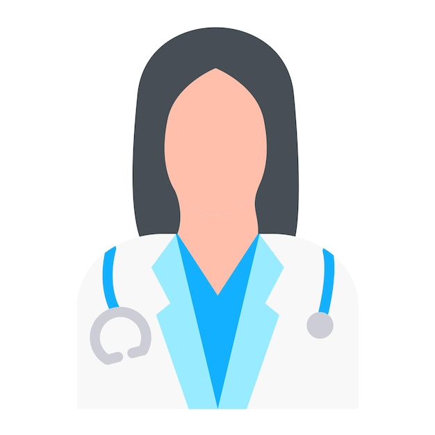 Векторный дизайн Lady Doctor Icon Style