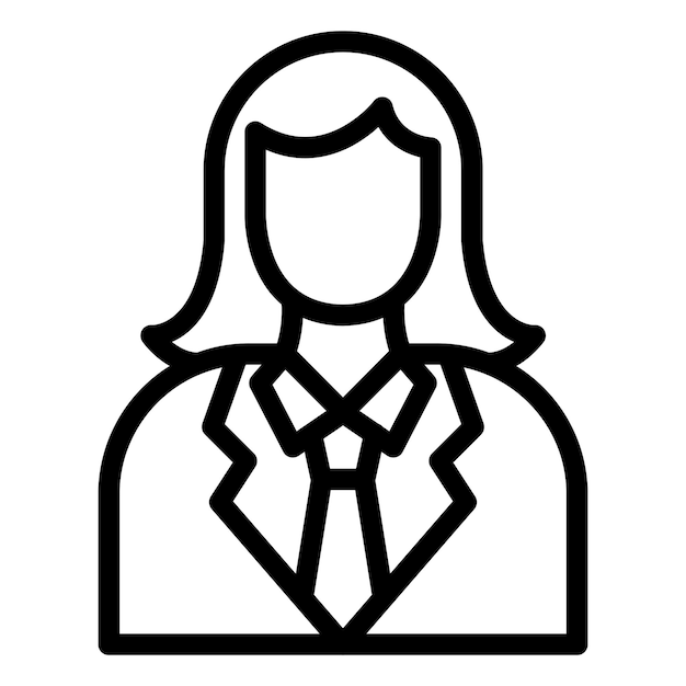 Vector Design Lady Lawyer Icon Style