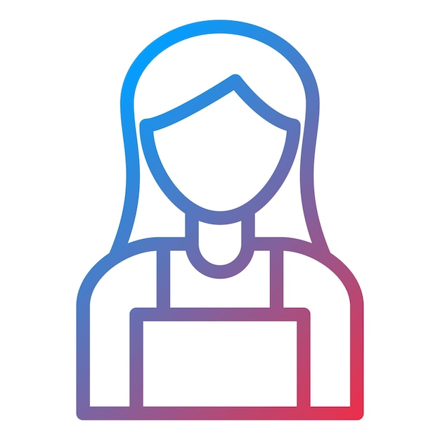 Vector Design Lady Seller Icon Stijl