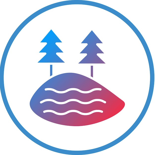 Vector Design Lake Icon Style