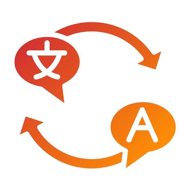 Vector Design Language Dictionary Icon Stijl