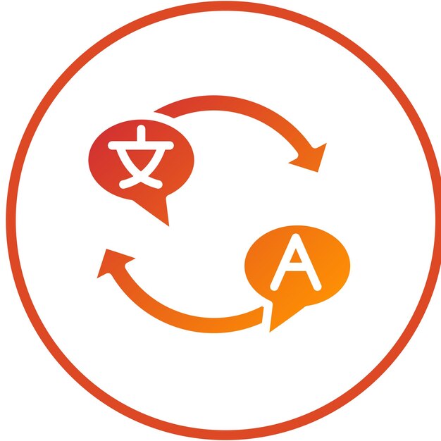 Vector Design Language Dictionary Icon Stijl