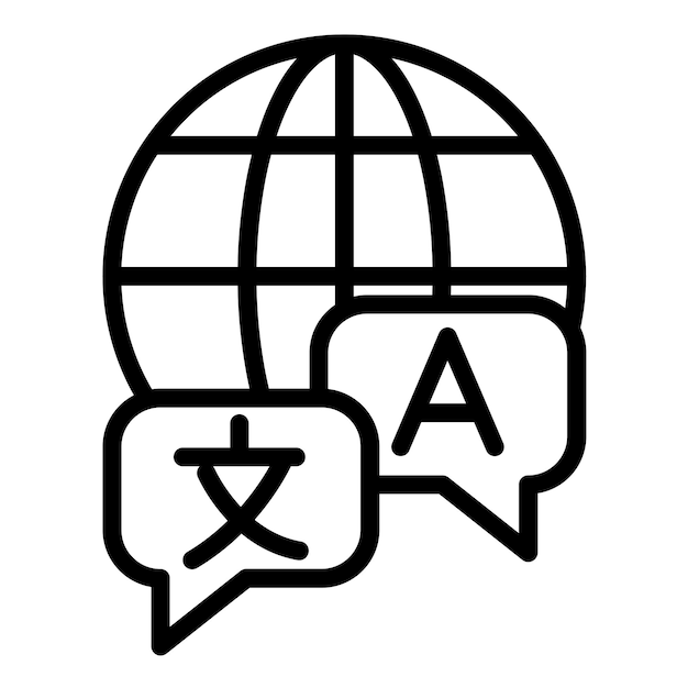 Vector Design Language Study Icon Style