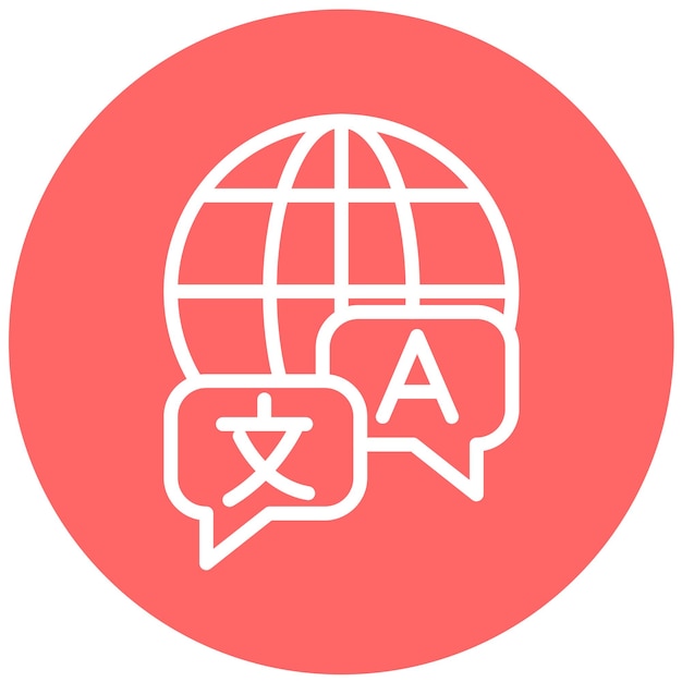 Vector design language study icon style