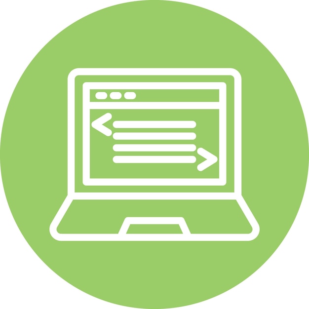 vector design laptop coding icon style