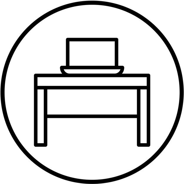 ベクトルデザイン Laptop Desk アイコンスタイル
