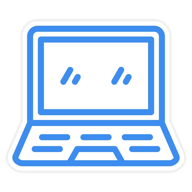 Vector Design Laptop Icon Stijl