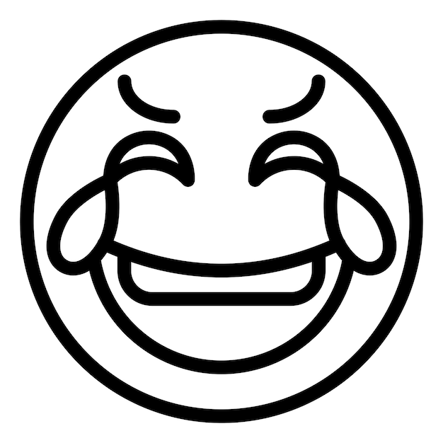 Vector Design Laughing Icon Style