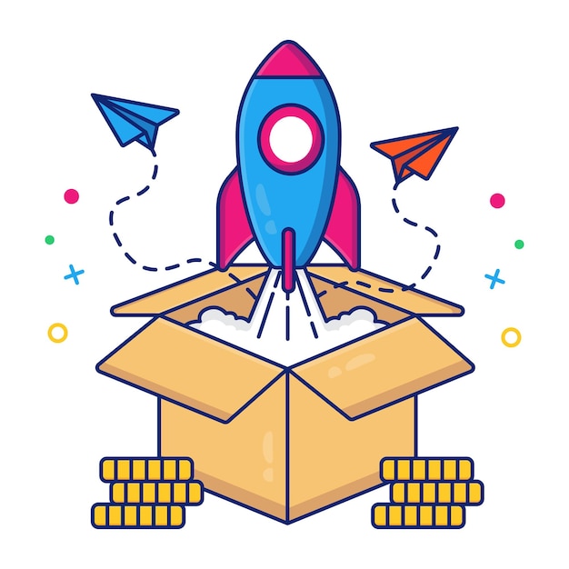 Vector design of launch box