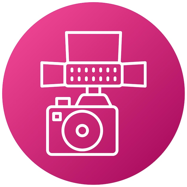 Vector Design Led Camera Icon Style