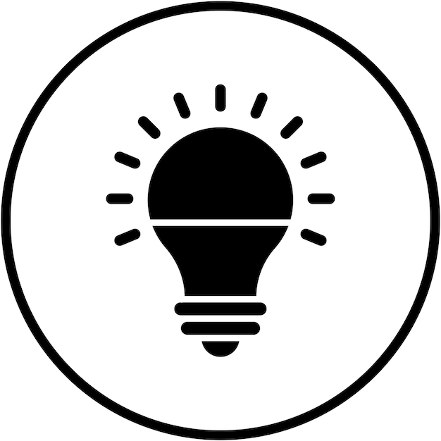 Vector Design Led Lamp Icon Stijl