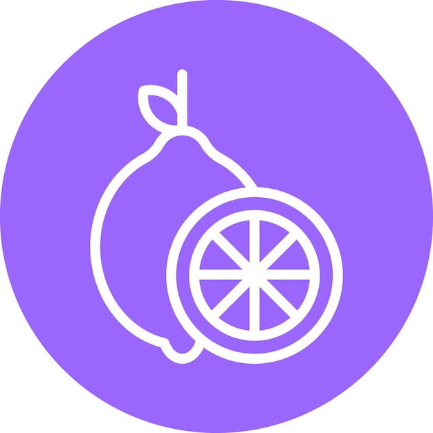 Vector Design Lemon Icon Style