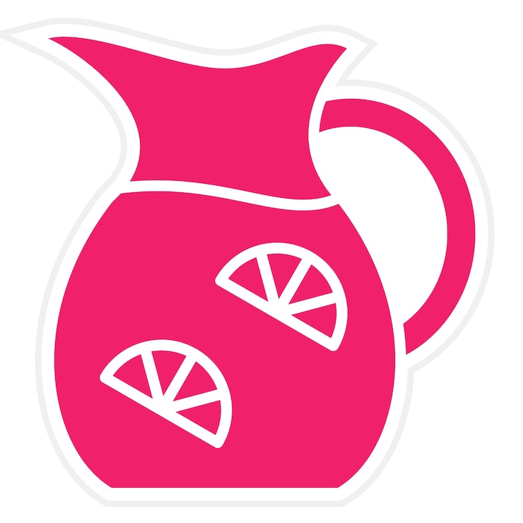 Vector vector design lemonade jug icon style