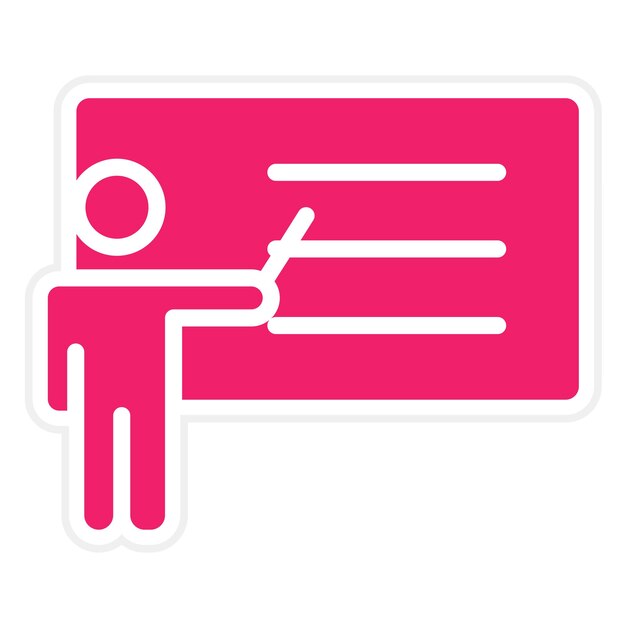 Vector Design Leraar Onderwijs Icon Style
