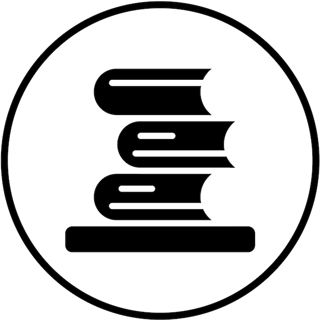 Vector Design Library Boek Icon Stijl