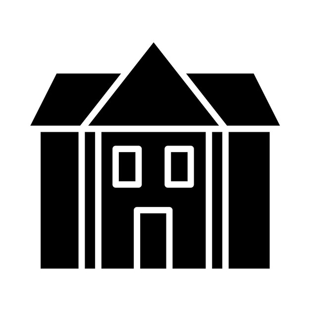 Vector Design Library Building Icon Style