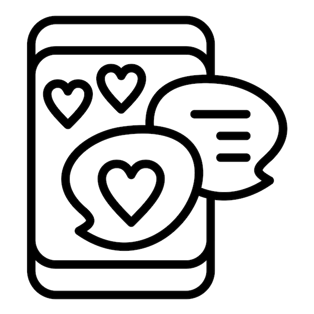 Vector Design Liefde Chatroom Icon Stijl