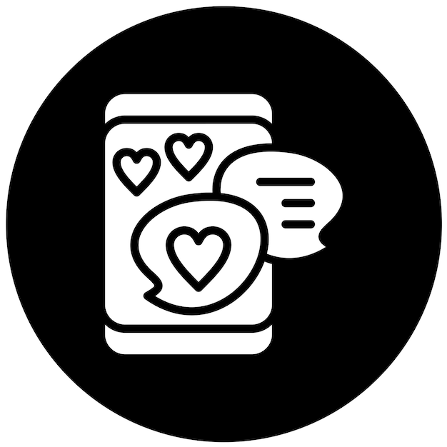 Vector Design Liefde Chatroom Icon Stijl