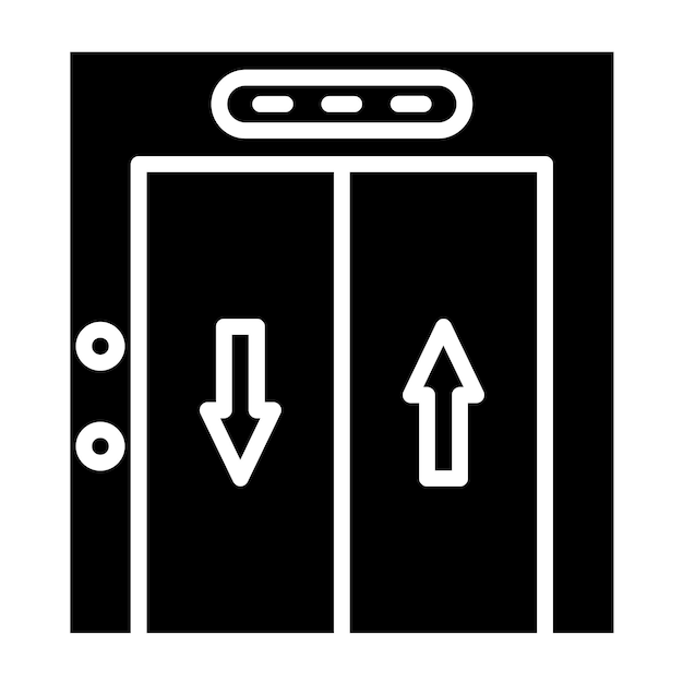 Векторный дизайн стиля иконы лифта