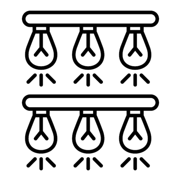 Vector Design Light Bulbs Icon Style