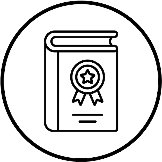 vector design literary award icon style
