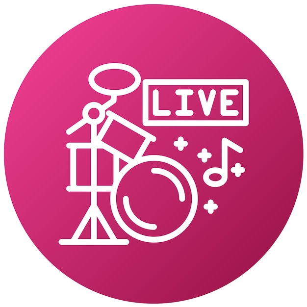 Vettore vector design live band icon style (stilo di icona della band dal vivo)