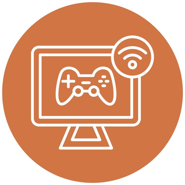 Vector Design Live Gaming Icon Style