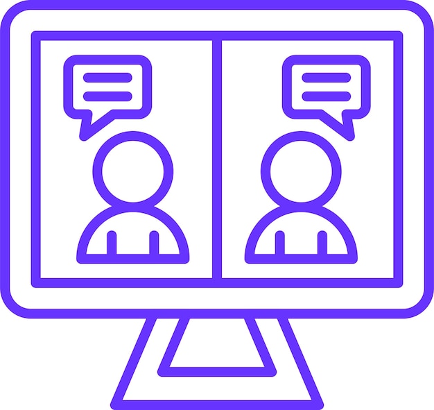 Vector Design Live Interview Icon Stijl