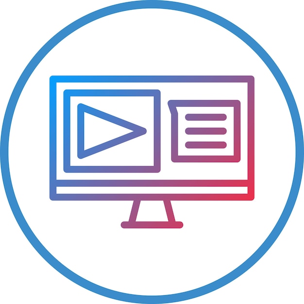 Vector Design Live Lecture Icon Style