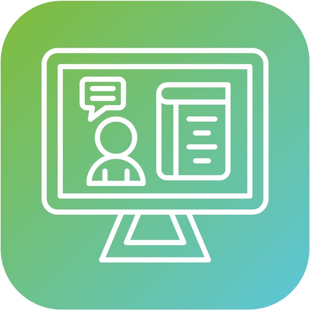 Векторный дизайн Live Lecture Icon Style
