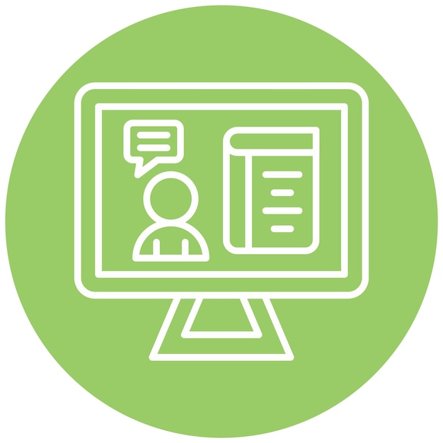 Векторный дизайн Live Lecture Icon Style
