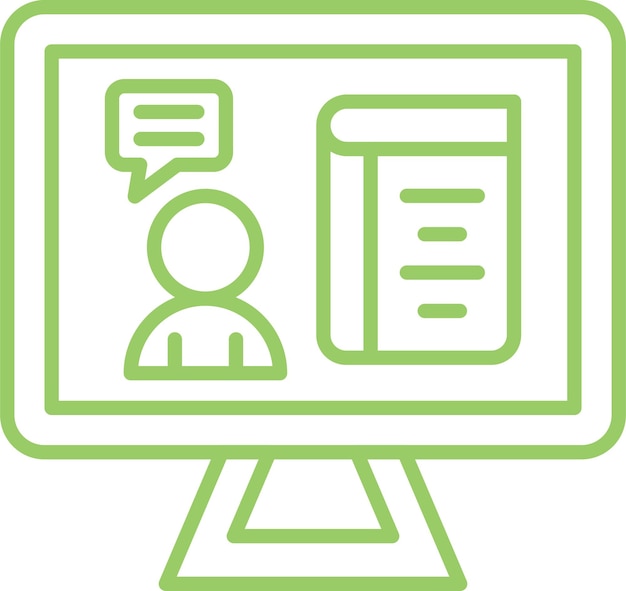 Векторный дизайн Live Lecture Icon Style