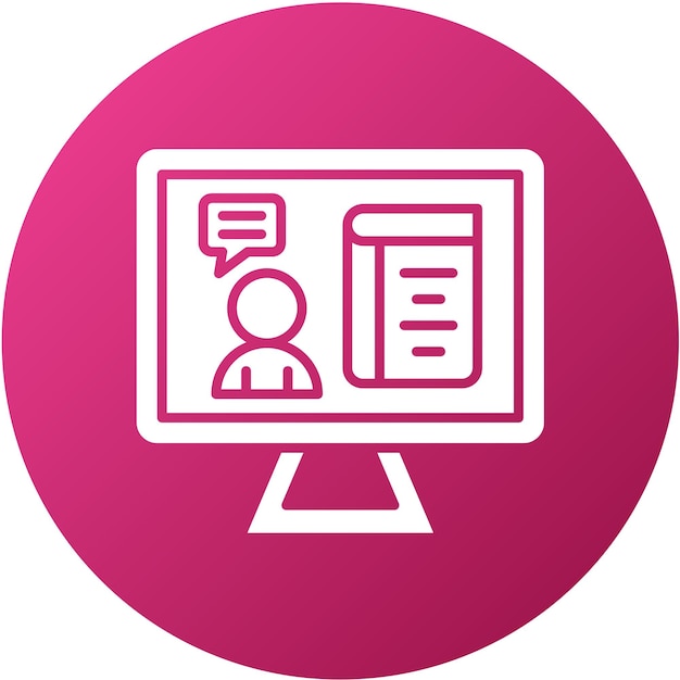 Vector Design Live Lecture Icon Style