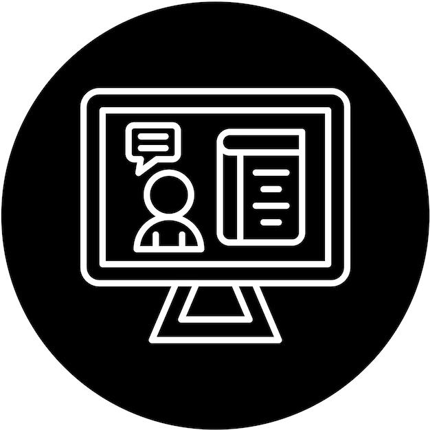 Vector Design Live Lecture Icon Style