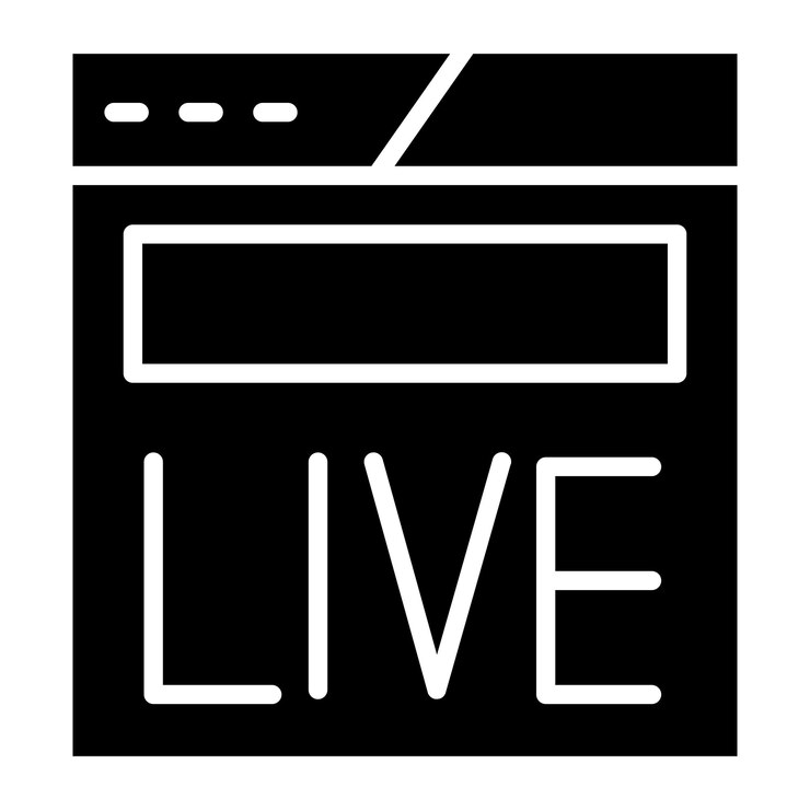 Vector 터 디자인 라이브 스트림 아이콘 스타일